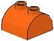 30165-4 Steen 2x2 halfronde kop, 2 noppen bovenop oranje NIEUW *1L200