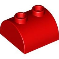 30165-5 Steen 2x2 halfronde kop, 2 noppen bovenop rood NIEUW *1L200