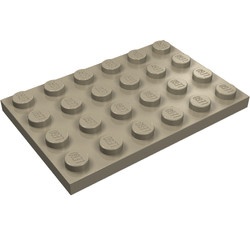 3032-69 Platte plaat 4x6 crème,donker NIEUW *5K0000