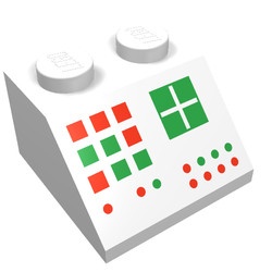 3039p34-1G Dakpan bedrukt 45 2x2 met computerscherm wit gebruikt *5R000