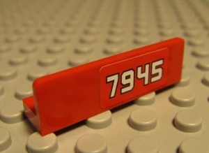 30413pb008R-5G Paneel 1x4 "7945" rechts rood gebruikt *0D0000