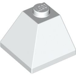 3045-1G Dakpan 45 graden 2x2 hoek buitenzijde wit gebruikt *1L419