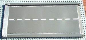30477px1-10 Kade/ oprit weg recht OPLOPEND, 32x16 nops donker, grijs (klassiek) NIEUW *5W000