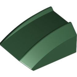 30602-80 Dakpan rond 2x2 ribbeltjes (geen noppen bovenop) groen, donker NIEUW *1L000