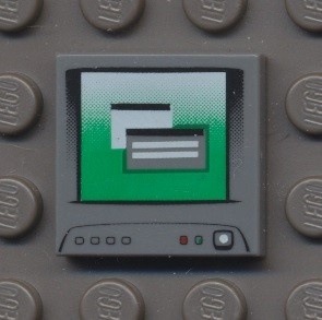 3068bpb0058-85 Tegel 2x2 Groen computerscherm grijs, donker (blauwachtig) NIEUW *0D008
