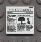 3068bpb0431-1 Tegel 2x2 LEGO NEWS wit NIEUW *0D008