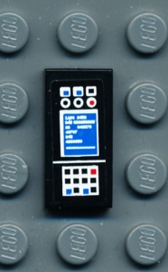 3069bpb0550-11G Tegel 1x2 met vliegtuigdisplay (Sticker) zwart gebruikt *5T02-21