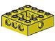 32324-3G Technic, steen 4x4 Open midden geel gebruikt *