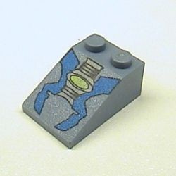 3298px5-55G Dakpan bedrukt 33 met machine onderdelen blauw, zandkleurig gebruikt *5R000