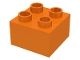 3437-4 DUPLO steen 2x2 (LET OP: DUPLO IS VRIJWEL ALTIJD PAKKETPOST) oranje NIEUW *