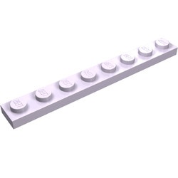 3460-154 Platte plaat 1x8 lavender, licht NIEUW *1L178+9+80