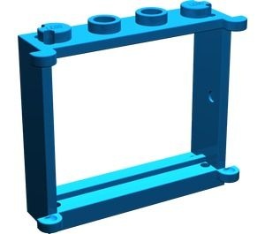 3853-7 Raam 1x4x3 te combineren met 2 panelen 3854, 2 luiken 3856 of glas 3855 blauw NIEUW *5D0000