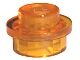 4073-98 Platte plaat 1x1 rond transparant oranje NIEUW *1L208/09