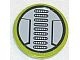 4150pb066-34 Tegel 2x2 rond ovale grill (sticker) lime gebruikt *0K000
