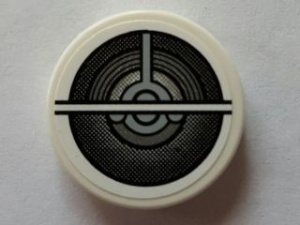 4150pb173-1G Tegel 2x2 rond Air Intake (Sticker) wit gebruikt *5T07-02