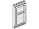4183-12 Glas voor treindeur met ribbels, lip onder en boven transparant NIEUW *1L000
