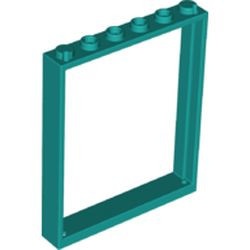 42205-39 Raam 1x6x6 turquoise, donker NIEUW *L11-6