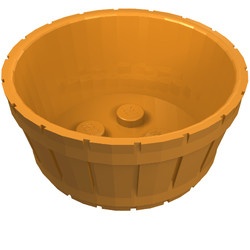 4424-160G Vat groot, HALF zonder asgat oranje, Fabuland NIEUW *5K000
