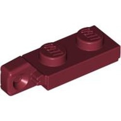 44301-59 Scharnierplaat 1x2- 1 vinger aan einde rood, donker NIEUW *1L298
