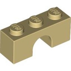 4490-2 Steen, boog 1x3x1 hoog crème NIEUW *1L262