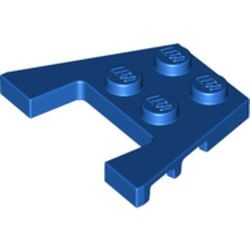 48183-7G Wigplaat 3x4 (L+R toelopend) met inkepingen blauw gebruikt *