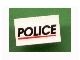 4865pb02-1G Paneel 1x2x1 POLICE met rode streep wit gebruikt *0D0000
