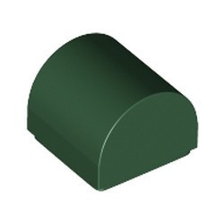 49307-80 Dakpan 1x1 halfrond groen, donker NIEUW *1L000