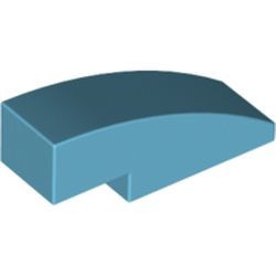 50950-156G Dakpan gebogen 1x3 blauw, middenazuur gebruikt *1R000