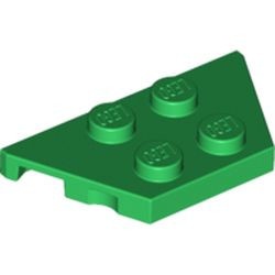 51739-6 Wigplaat 2x4 twee afgeschuinde hoeken 4 noppen groen NIEUW *1L207
