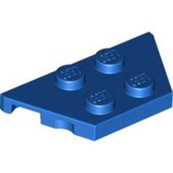 51739-7 Wigplaat 2x4 twee afgeschuinde hoeken 4 noppen blauw NIEUW *1L207