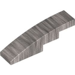 61678-67 Dakpan gebogen 1x4 zilver, metallic NIEUW *1L274