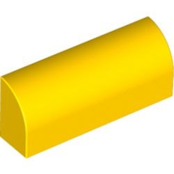 6191-3 Steen, 1x4x 1 1/3 met afgeronde top, geen noppen geel NIEUW *1L096