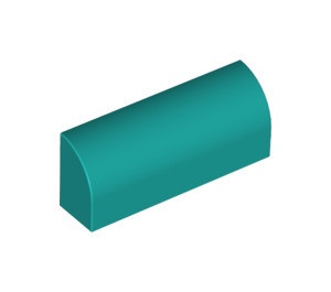 6191-39 Steen, 1x4x 1 1/3 met afgeronde top, geen noppen turquoise, donker NIEUW *1L096