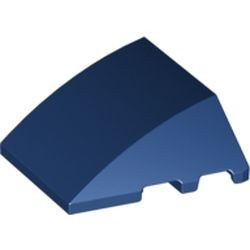64225-63 Steen, wig 4x3 geen noppen bovenop blauw, donker NIEUW *