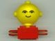 685px1c01-5G Geel hoofd met smile, rode schouder (Voor Homemaker grote poppen) Rood (gebruikt)