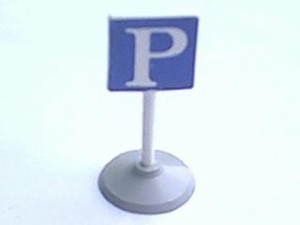 747pb02c01-1 Verkeersbord- klassiek Oversteekplaats dunne voet wit gebruikt *0D0000