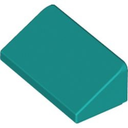 85984-39 Dakpan klein 30 graden 2x1x 2/3 (2 nop breed) turquoise, donker NIEUW *1L189