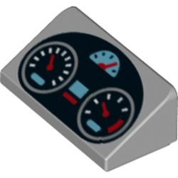 85984pb289-86 Dakpan klein 30 graden 2x1x 2/3 Dashboard 2 klokken grijs, licht (blauwachtig) NIEUW *1L187/188