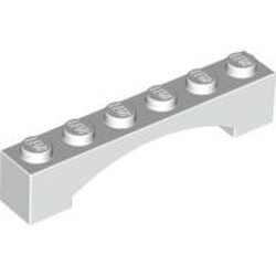 92950-1 Steen, boog 1x6x1 hoog VERHOOGDE BOOG wit NIEUW *1L267