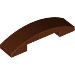 93273-88G Dakpan gebogen 1x4 DUBBEL geen noppen bovenop bruin, roodachtig gebruikt *1L000