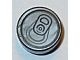 98138pb033-95 Tegel 1x1 ROND blikje zilver, mat NIEUW *