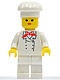 chef006G Chef - Koksmuts, hoofd vrouw rode lippen, witte benen gebruikt *0M0000