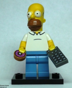 colsim-1 Homer Simpson, met telefoon, donut en standaard NIEUW *0M0000