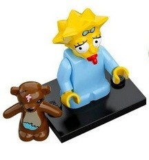 colsim-5 Maggie Simpson met tedybeer en standaard NIEUW *0M0000