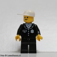 cop012G POLITIE- Witte cap, zwart pak,zwarte broek gebruikt *0M0000