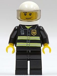 cty0166G Brandweerman met witte integraalhelm, baardje gebruikt *0M0000