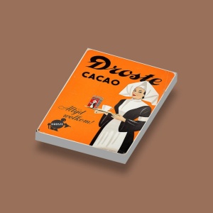 CUS0021 Tegel 2x3 Droste Cacao wit NIEUW *0A000