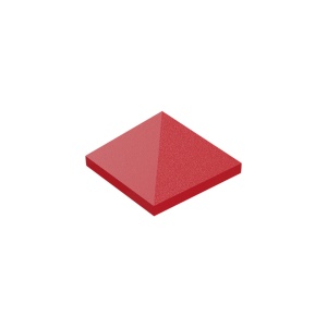 HU010 DAKPAN 2x2 nok punt DUPLO compatible rood NIEUW *