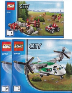 INS60021-G 60021 BOUWBESCHRIJVING- Cargo Heliplane (3 boekjes) gebruikt *