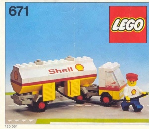 INS671-G 671 BOUWBESCHRIJVING Tankauto SHELL gebruikt *LOC RB